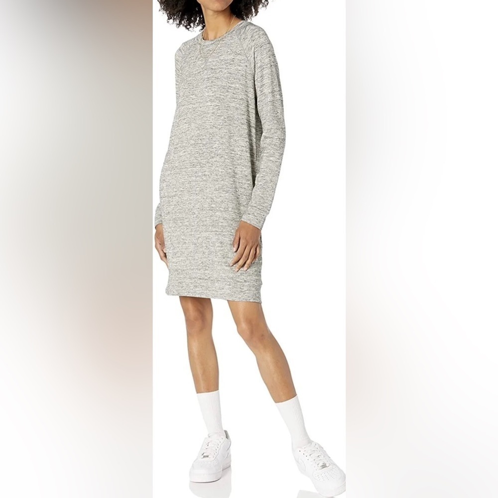 Daily Ritual dress women Knit Soft Stretchy Long Sleeve Sweatshirt Dress medium